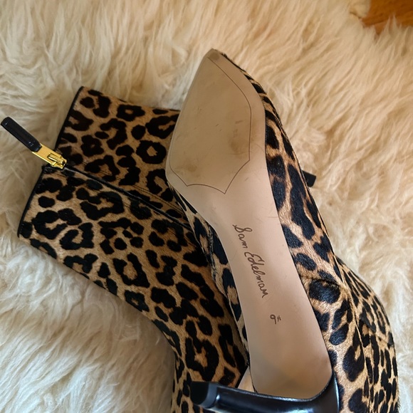 Sam Edelman Animal print Genuine Calf hide Ankle boots Stiletto Heel - Picture 7 of 14